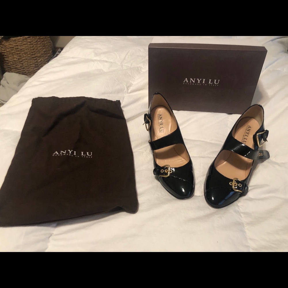 Anyi Lu Black Heels Size 39.5